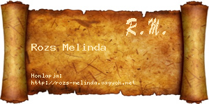 Rozs Melinda névjegykártya
