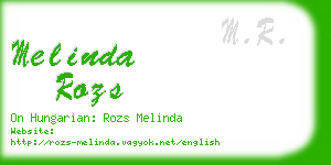 melinda rozs business card